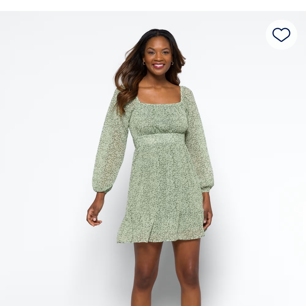Breezy Sheer Sleeve Floral Dress